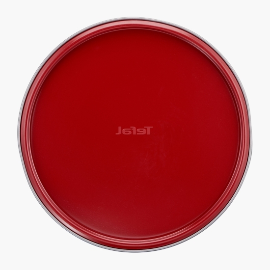 Formă tort Delibake Springform Combi, 27cm, înveliș antiaderent, margine detașabilă, roșu/argintiu