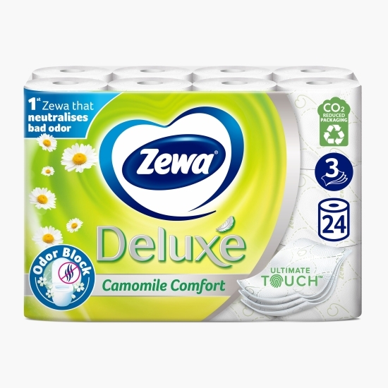 Hârtie igienică Deluxe Camomile Comfort, 3 straturi, 24 role