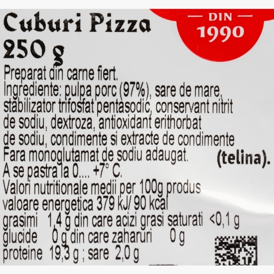 Cuburi carne pentru pizza 250g