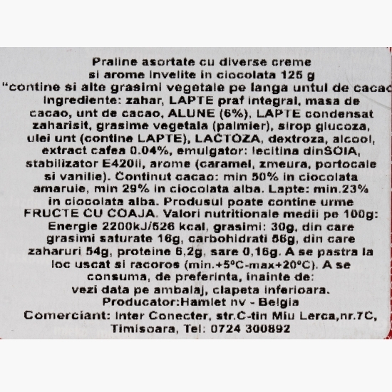 Praline asortate Hamlet Red 125g