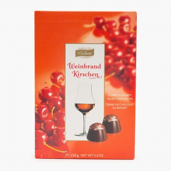 Praline de ciocolată cu coniac și cireșe 150g