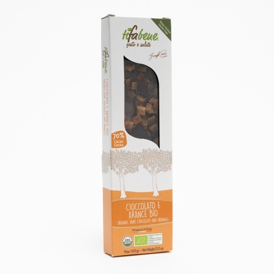 Ciocolată eco, 70% cacao, cu portocale 100g