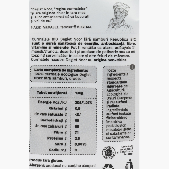 Curmale eco fără sâmburi 250g
