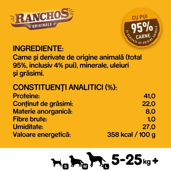 Recompense pentru câini, 70g, Ranchos cu pui