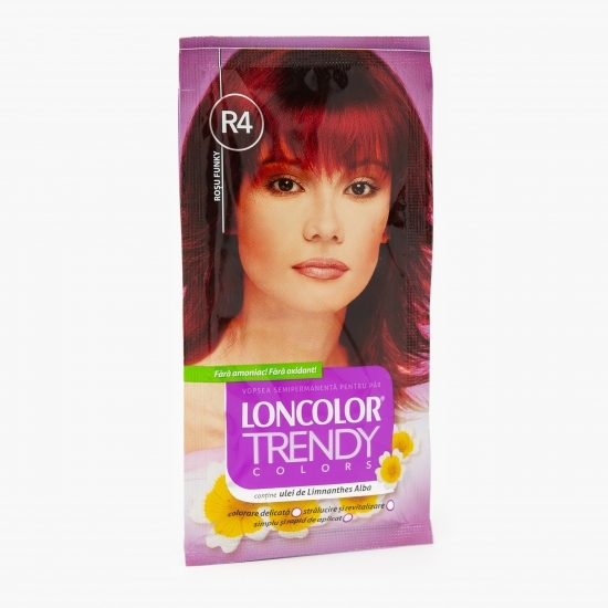 Vopsea semipermanentă pentru păr R4 roșu Funky plicuri 2x25ml