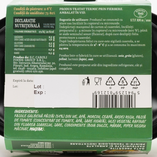 Mâncare de fasole păstăi de post 400g