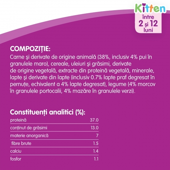 Hrană uscată pentru pisici junioare, 300g, cu pui