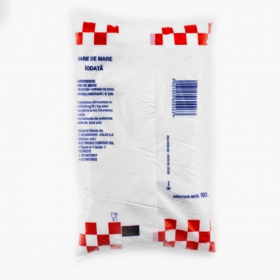 Sare de mare pentru bucătărie fină iodată 1kg