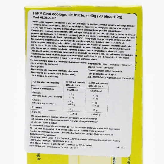 Ceai ecologic de fructe 40g