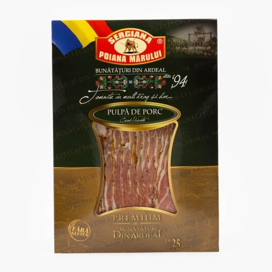 Pulpă de porc crud-uscată, feliată 100g