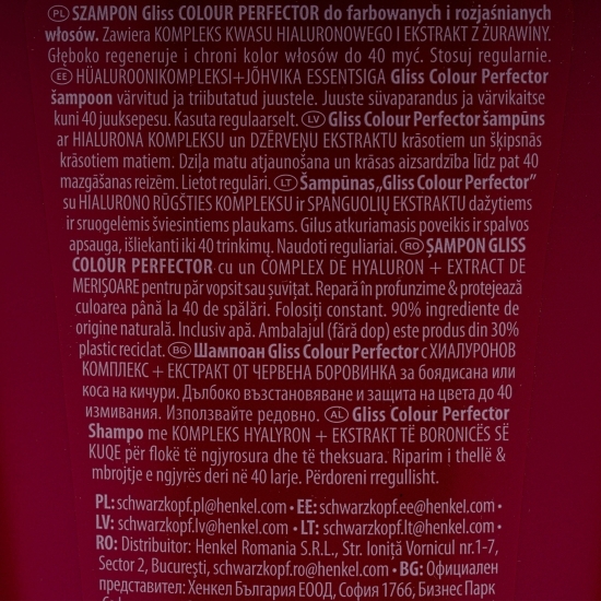 Șampon pentru păr vopsit Colour Perfector  400ml