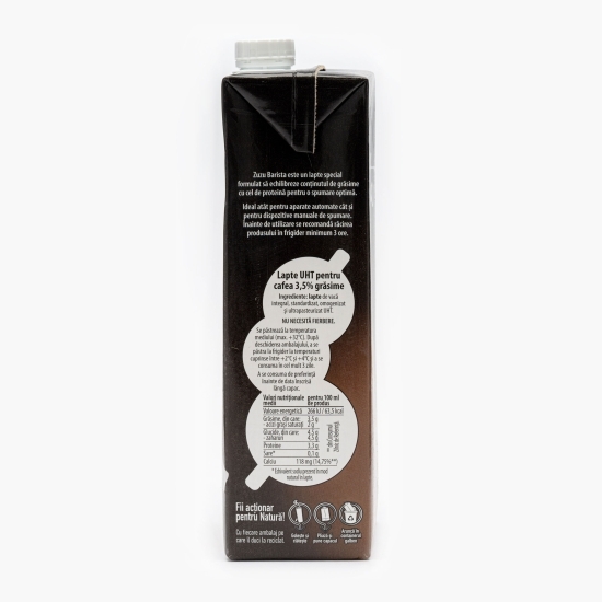 Lapte Barista UHT pentru cafea 3.5% grăsime, 1l