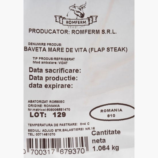 Bavetă mare de vită 1kg