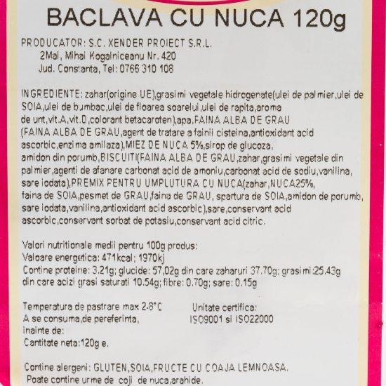 Baclava cu nucă 120g