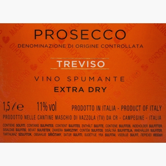 Vin spumant extra sec Prosecco Treviso, 11%, 1.5l