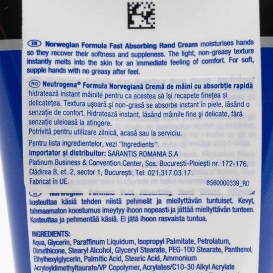 Cremă de mâini cu absorbție rapidă 75ml