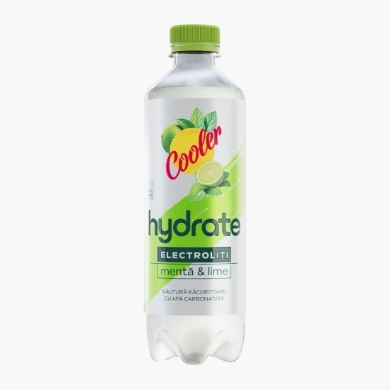 Apă carbogazoasă Hydrate cu electroliți, aromă de mentă și lime, 500ml 