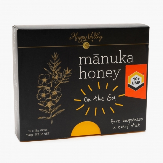 Pliculețe cu miere Manuka (MGO 263) UMF 10+ On-the-Go 10x15g