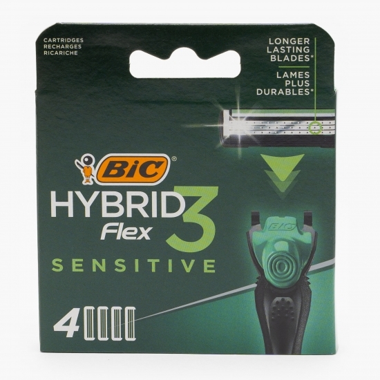 Rezerve aparat de ras Hybrid Flex 3 lame Sensitive, 4 buc