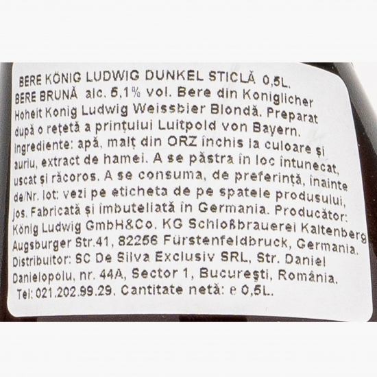 Bere brună Dunkel sticlă 0.5l