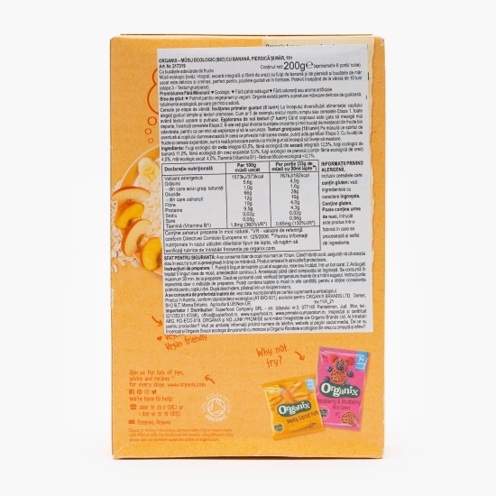 Musli eco cu banană, piersică și măr 200g