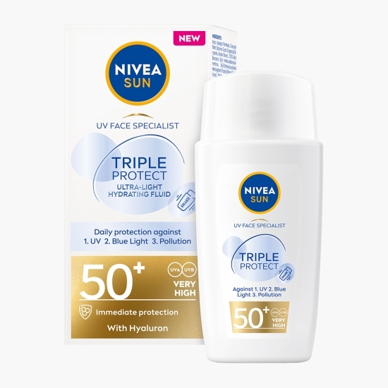 Fluid pentru ten cu protecție solară SPF50 Triple Protect 40ml