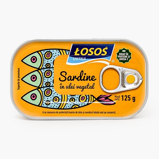 Sardine în ulei vegetal 125g
