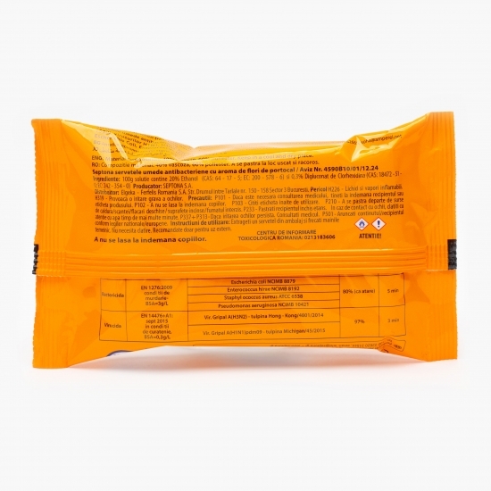 Șervețele umede antibacteriene orange 15 buc