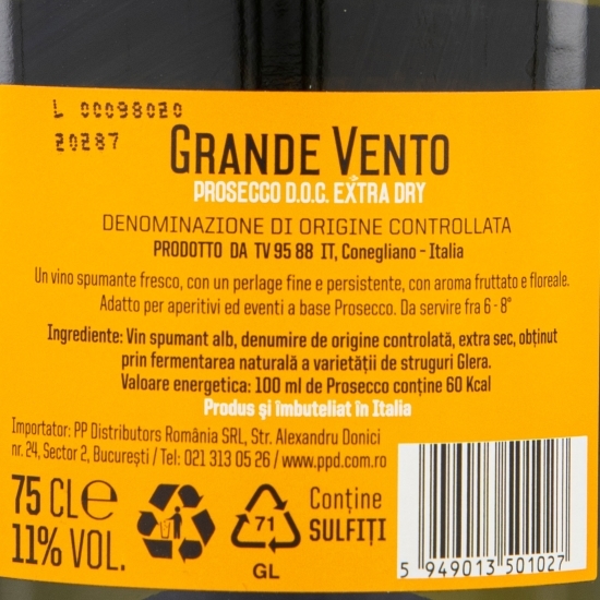 Vin spumant Prosecco DOC 11%, 0.75l