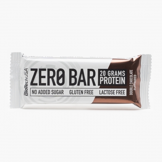 Baton proteic Double Chocolate fără gluten și fără zahăr 50g