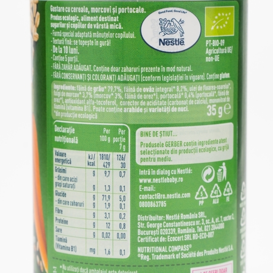 Gustare eco de grâu, ovăz, morcovi și portocale 35g