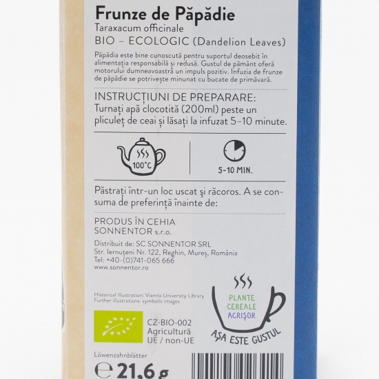 Ceai plante frunze de păpădie eco 18 plicuri