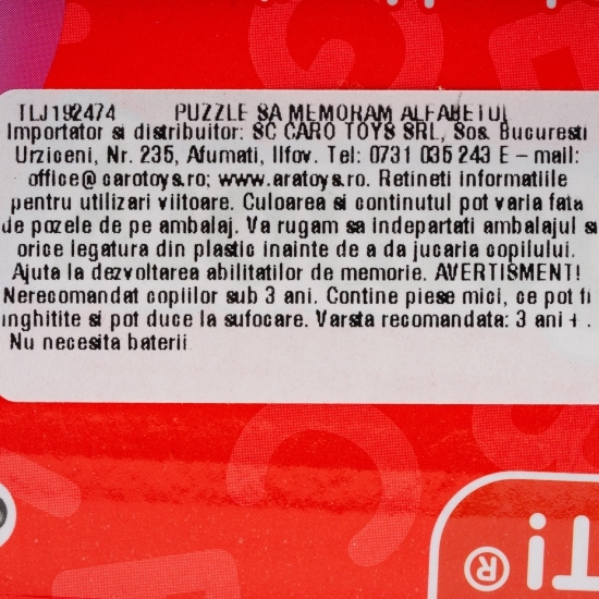Puzzle-Să memorăm alfabetul 3+ ani