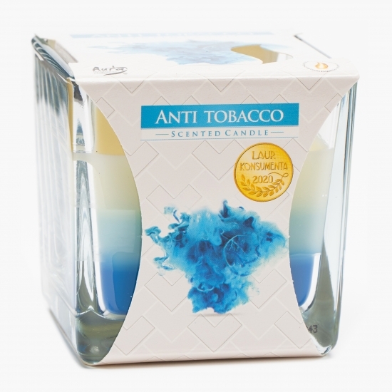 Lumânare parfumată pahar trei culori Anti-tabac