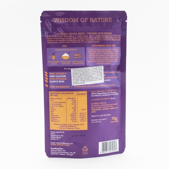 Acai eco sub formă de pulbere 70g