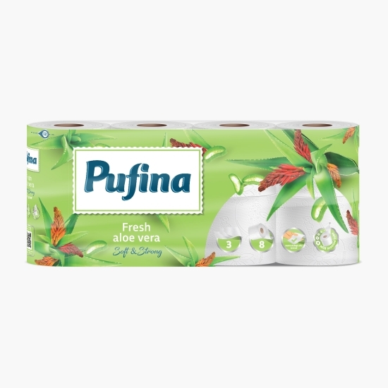 Hârtie igienică Fresh Aloe Vera  3 straturi 8 role