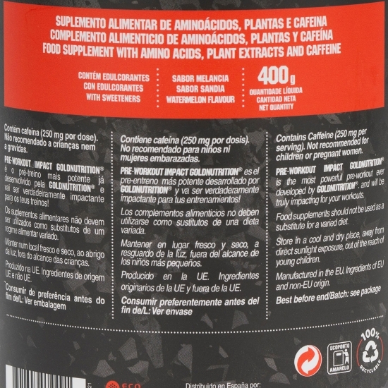 Pre-Workout Impact Watermelon Splash 400g