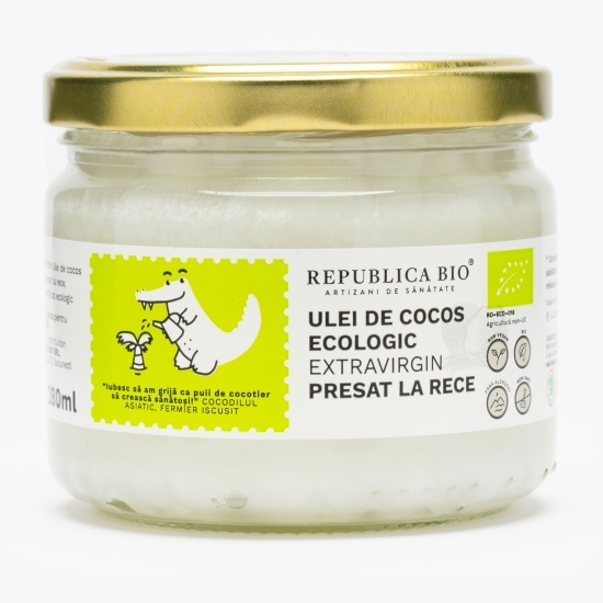 Ulei de cocos ecologic extravirgin, presat la rece 280ml