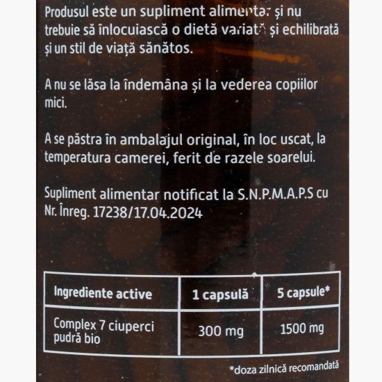 Complex de 7 ciuperci eco, 150 capsule