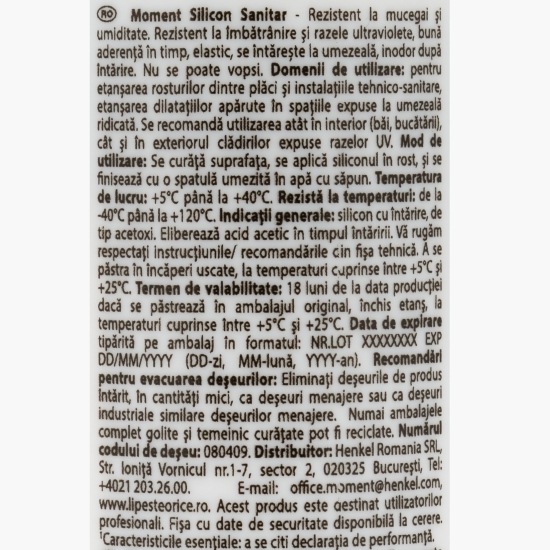 Silicon sanitar baie/ bucătărie, alb, 280ml