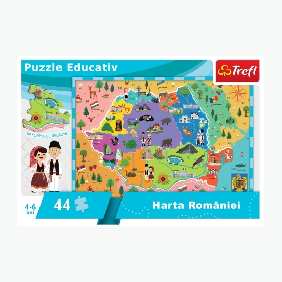 Puzzle educațional-Harta României 4+ ani