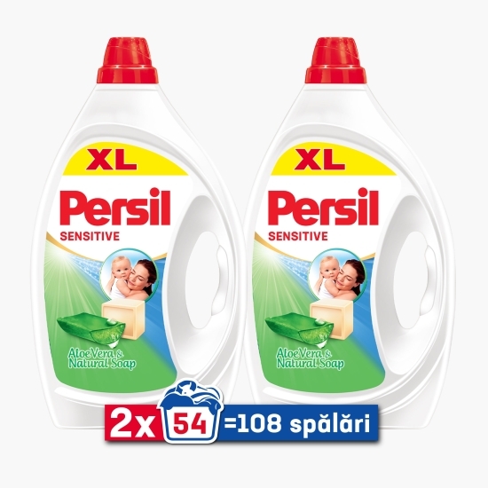 Detergent lichid pentru rufe, Gel Sensitive 2x54 spălări, 4.86l