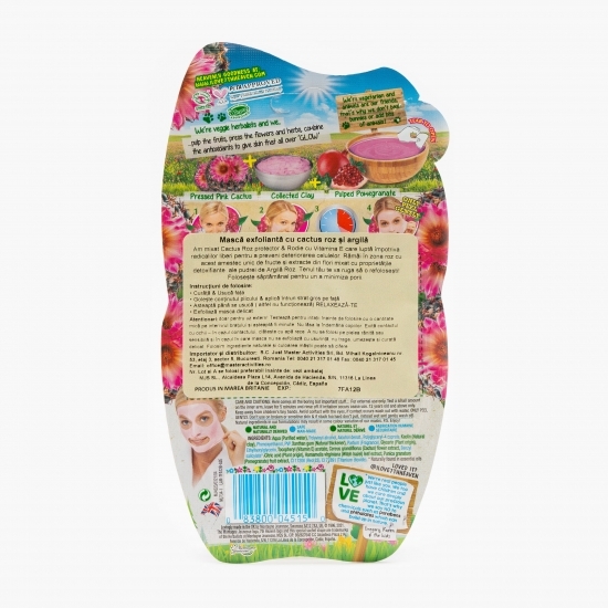 Mască exfoliantă cactus roz și argilă 10ml
