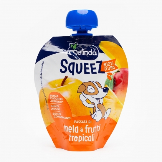 Squeez piure de mere și fructe tropicale 90g