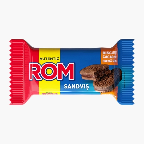Sandviș biscuiți de cacao cu cremă de rom 36g