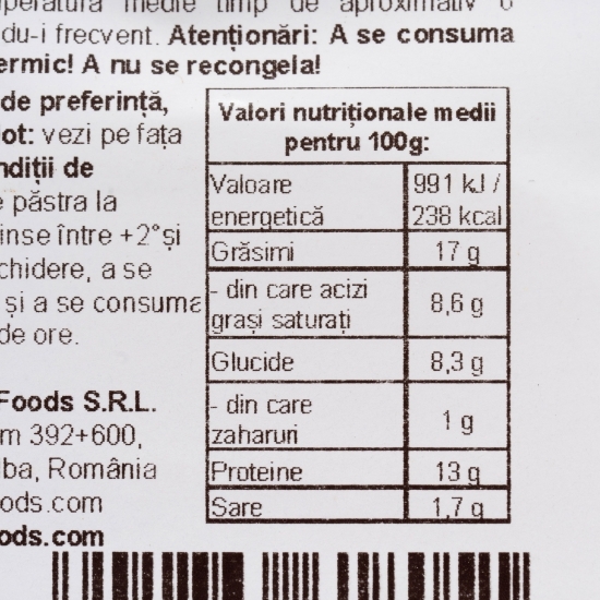 Cheeseburger vegetal 220g