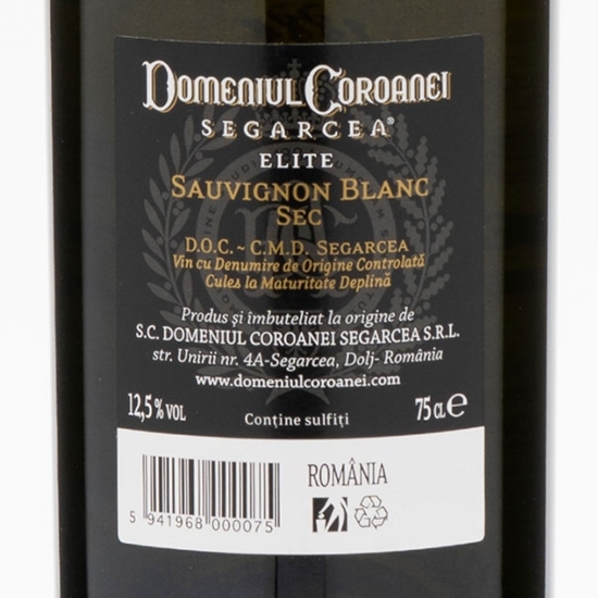 Vin alb sec Sauvignon Blanc, 12.5%, 0.75l