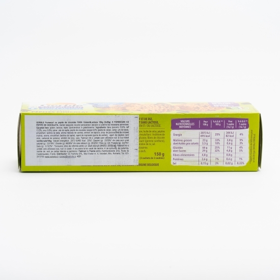 Fursecuri cu pepite de ciocolată fără gluten și lactoză 150g