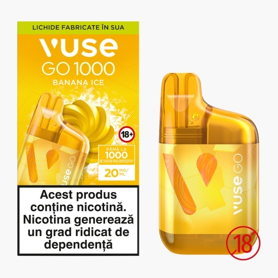 Țigară electronică GO 1000 Banana Ice 20mg/ml