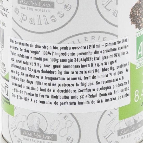 Ulei de semințe de chia virgin eco pentru asezonat 0.25l